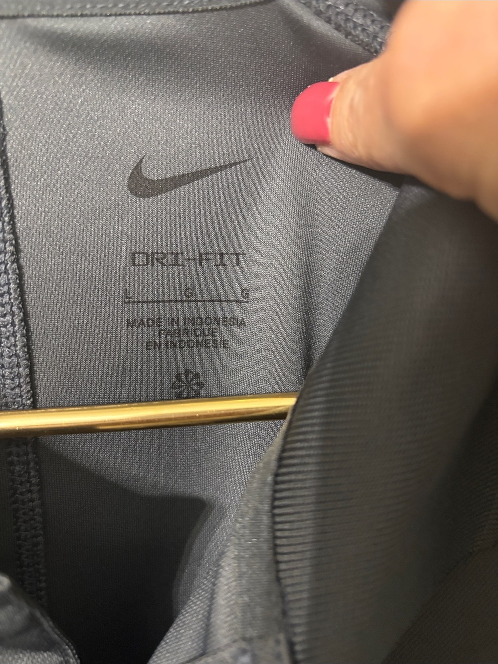Nike Black Polo with Blue Detroit Lions Logo - Picture 6 of 7